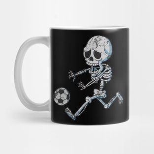 Soccer Player Skeleton Halloween Sports Mug
